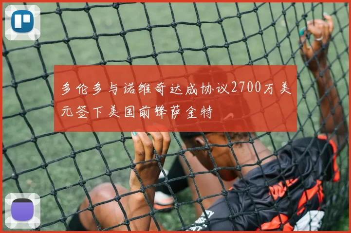 多伦多与诺维奇达成协议2700万美元签下美国前锋萨金特